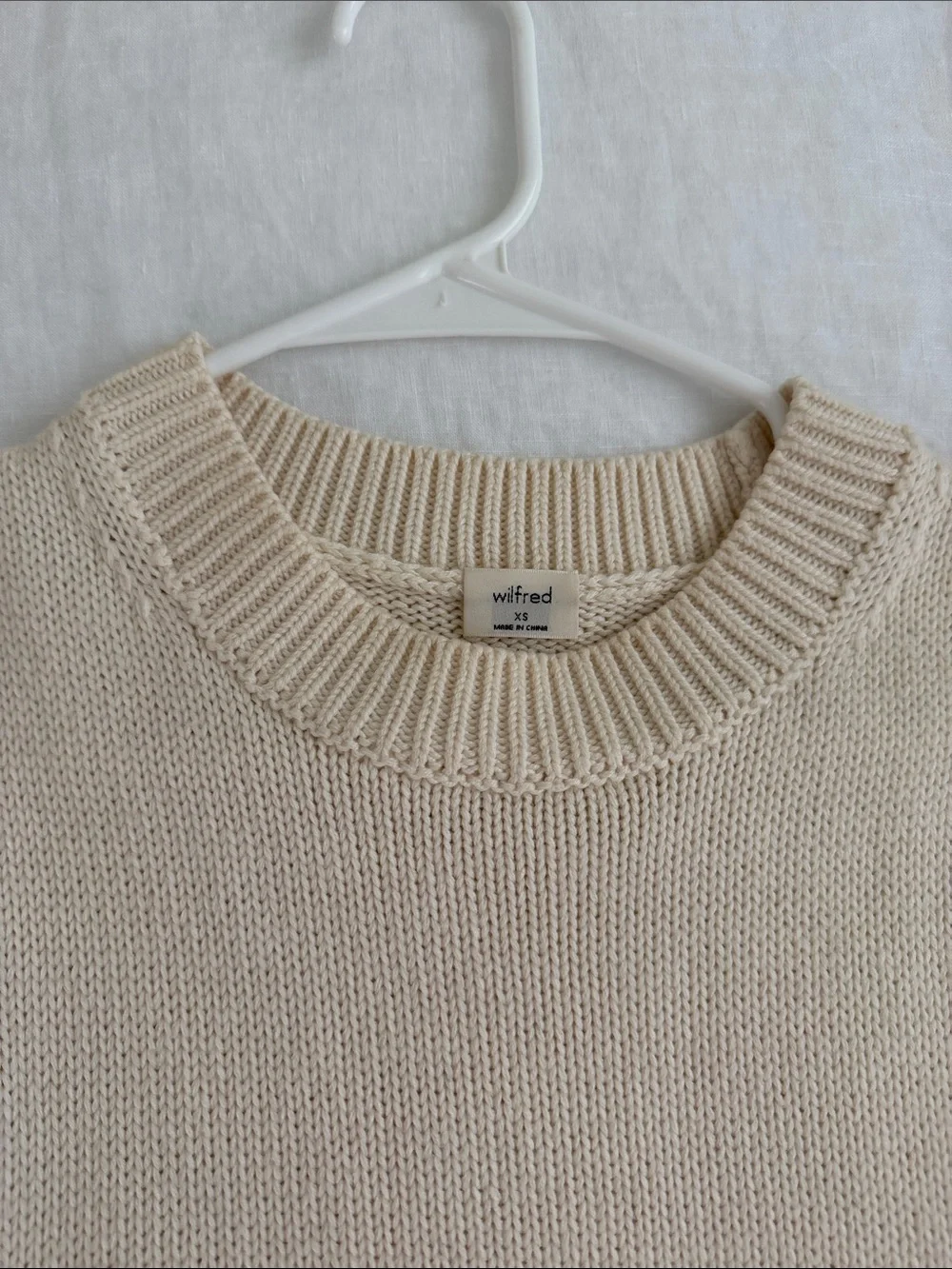 Cream Colored Aritzia Wilfred Sweater Vest XS